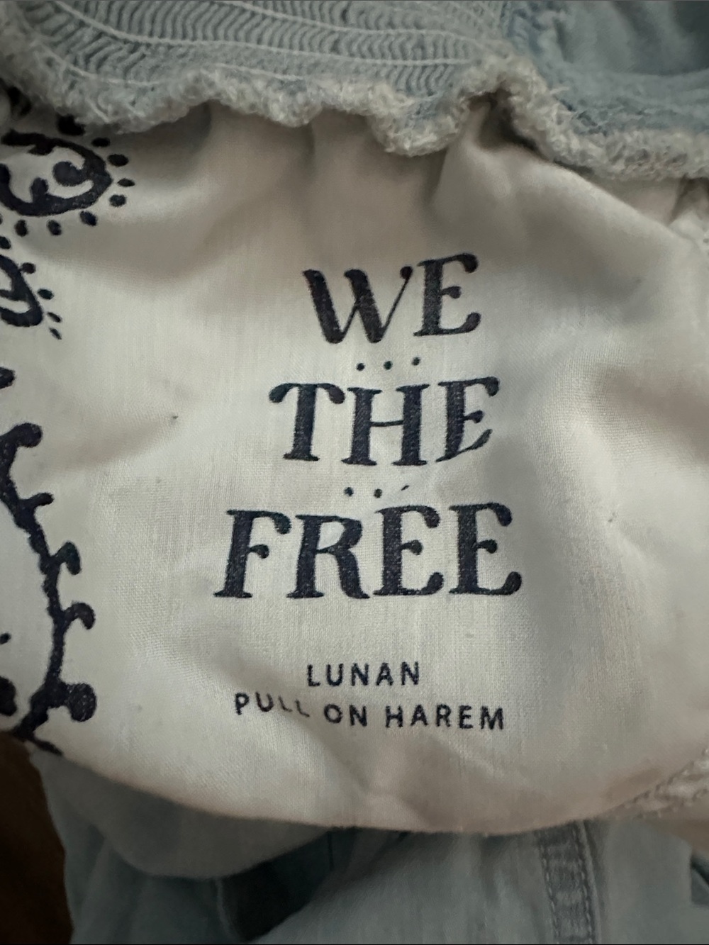 Free People We The Free Light Blue Lunan Harem Pull-On Pants - Picture 10 of 15